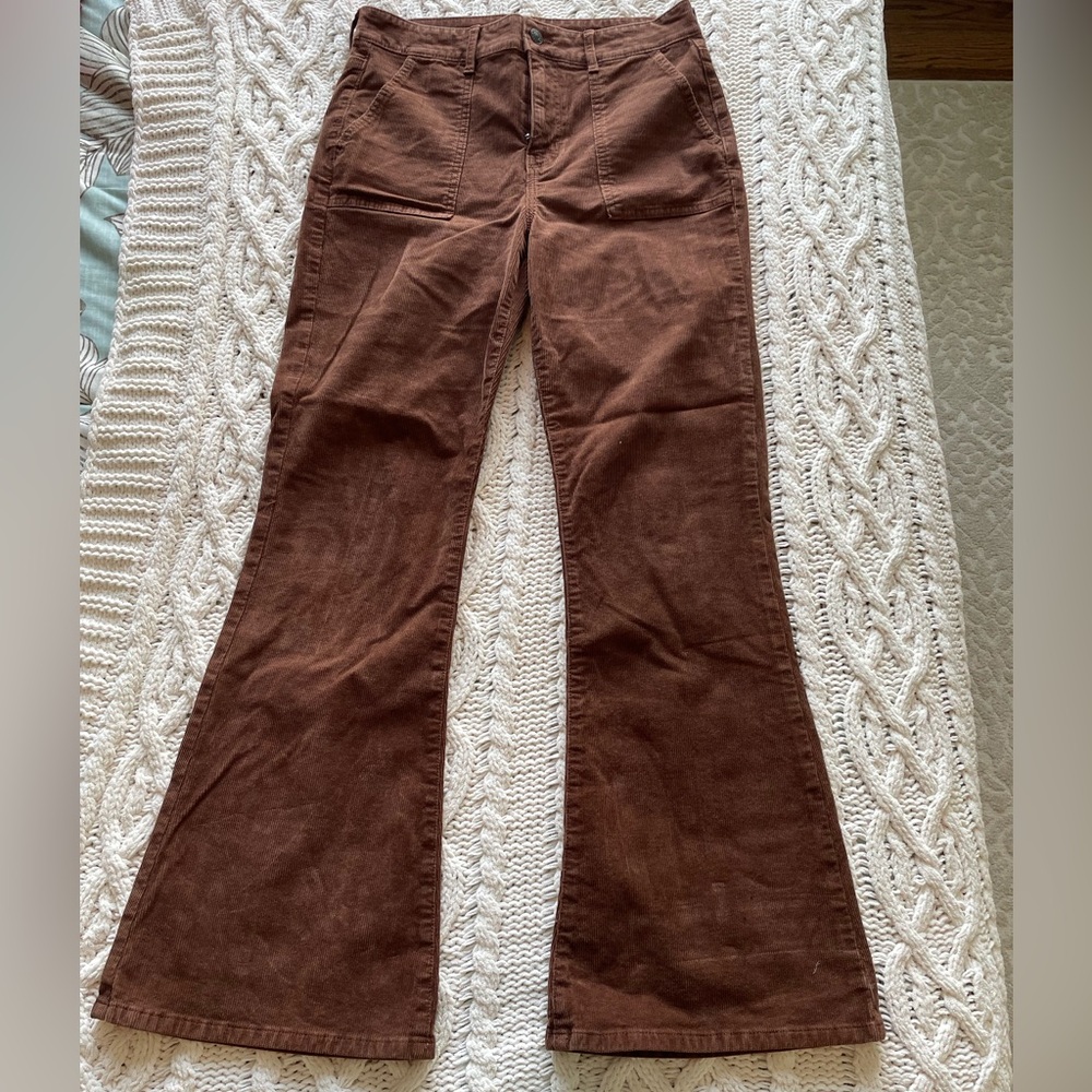 American Eagle Outfitters Brown Flare Wide Leg Jeans